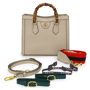 Gucci Diana Crossbody Beige Tote Bag Calfskin Bamboo Leather